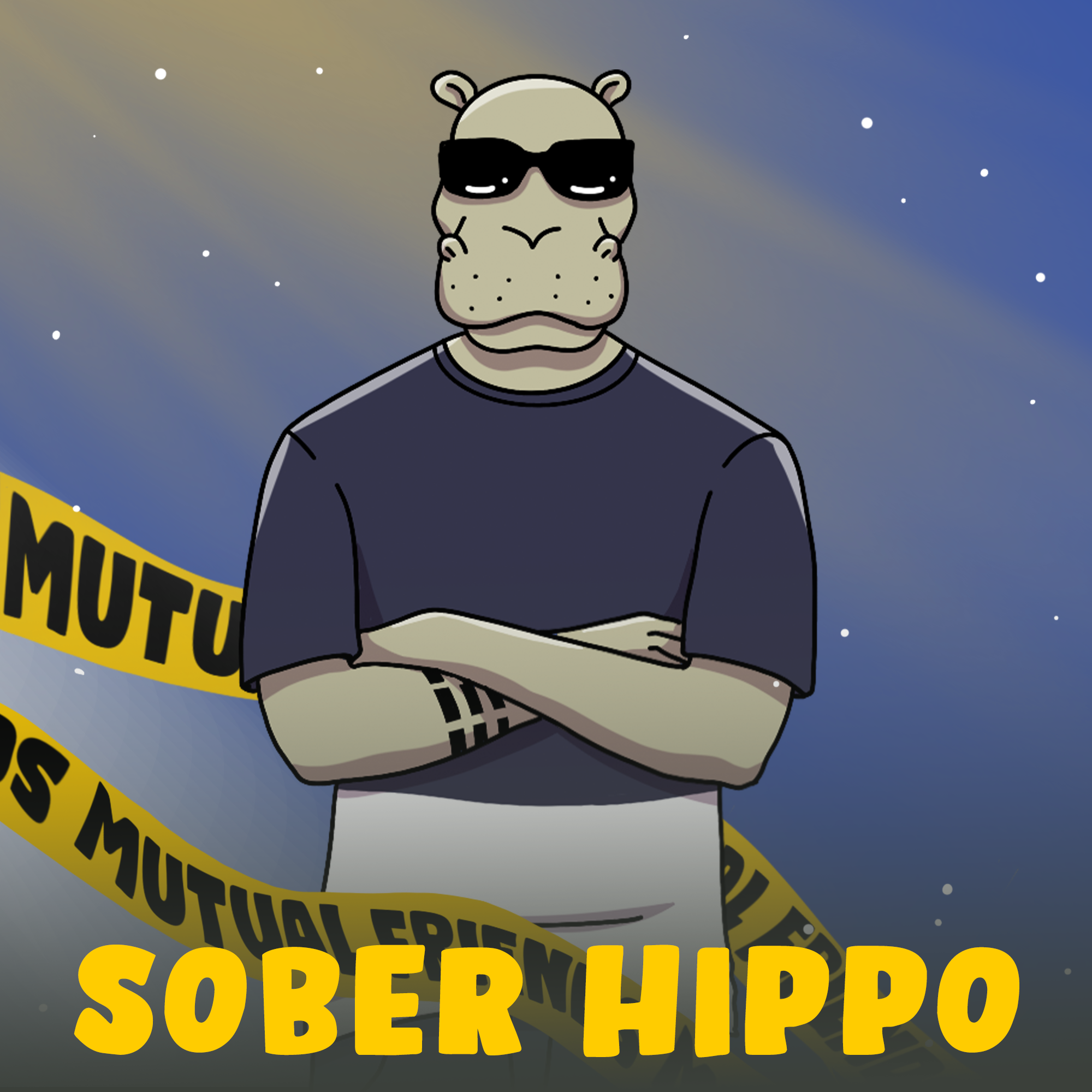 Sober Hippo character