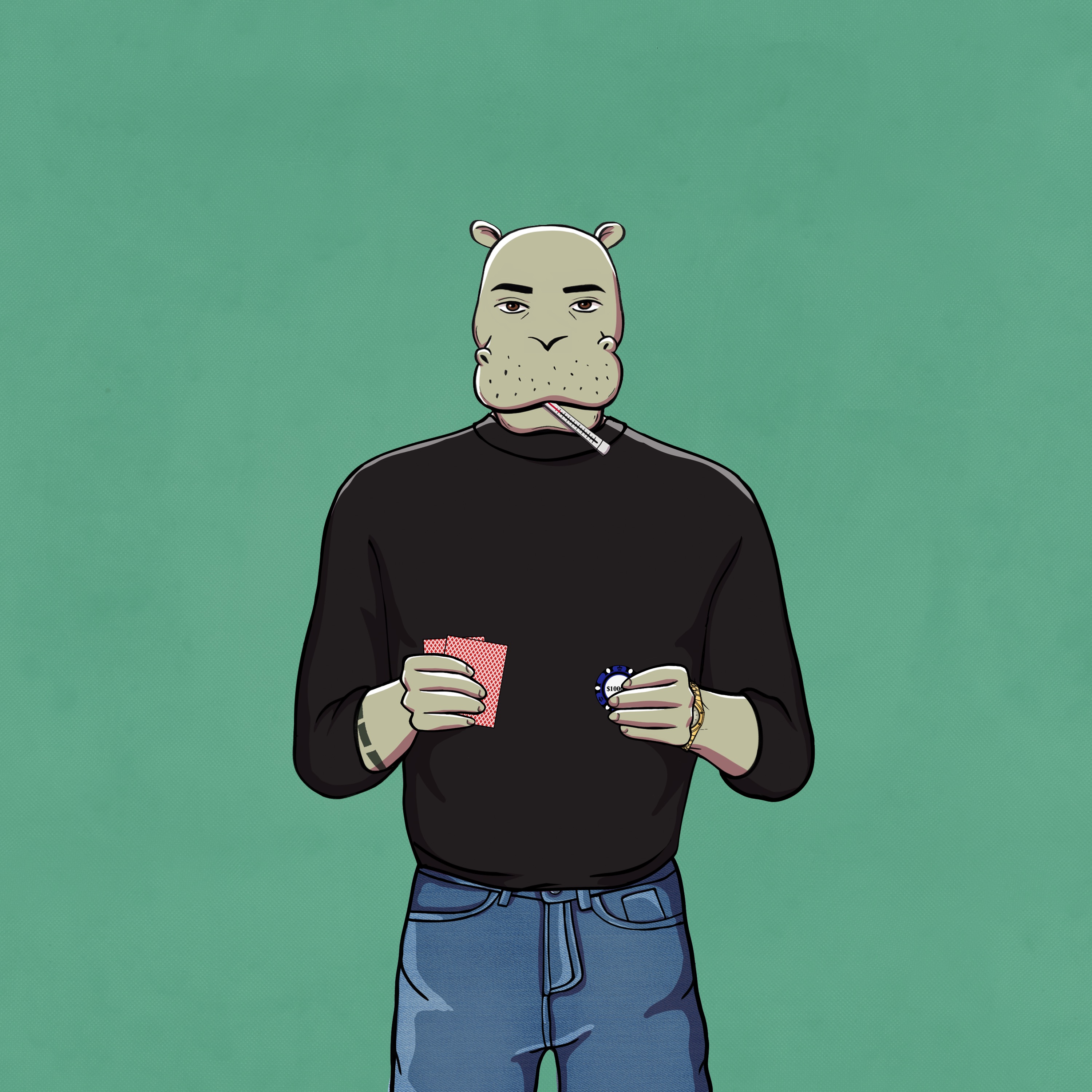 Sober Hippo NFT #09