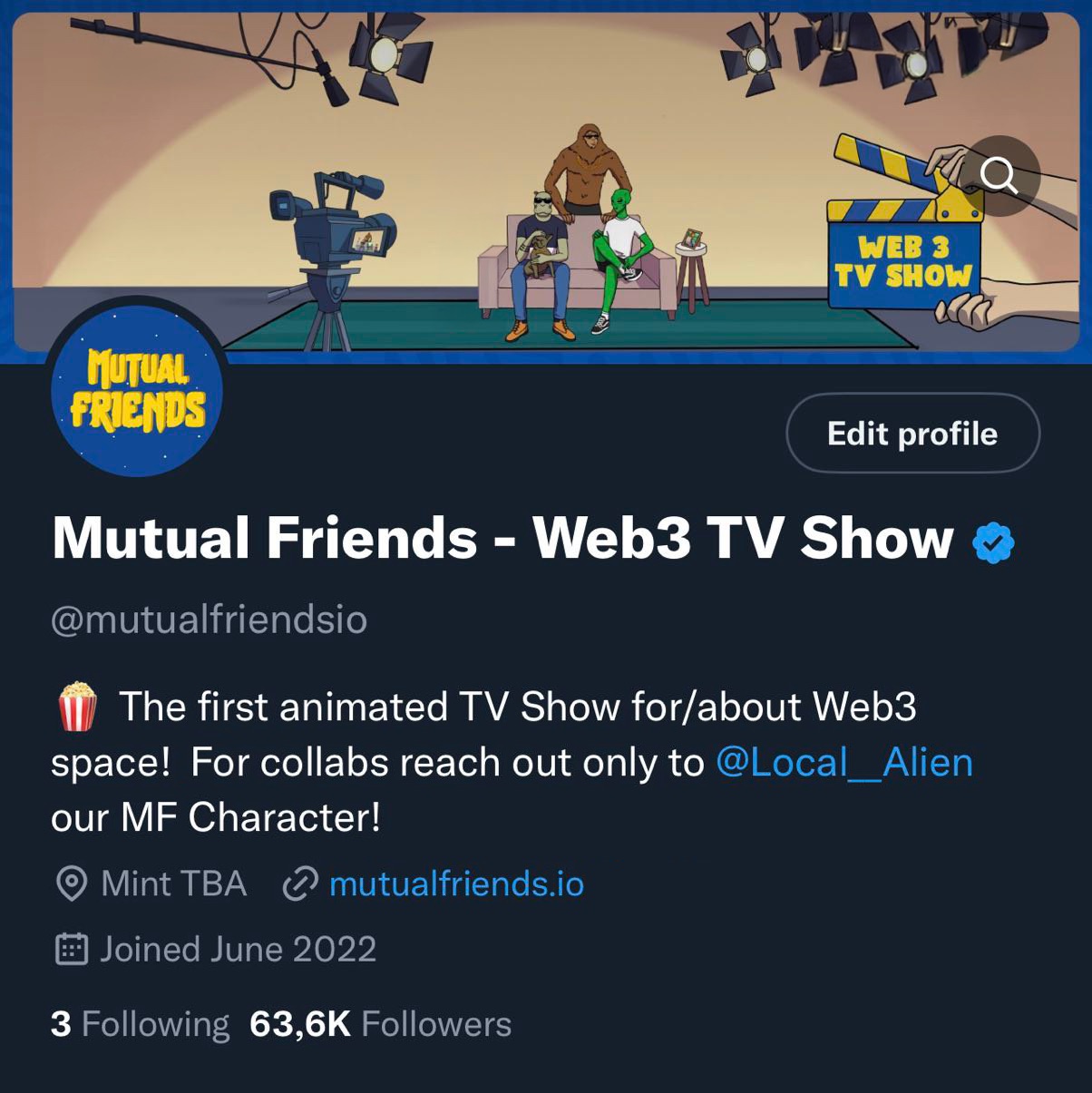Mutual Friends Twitter page